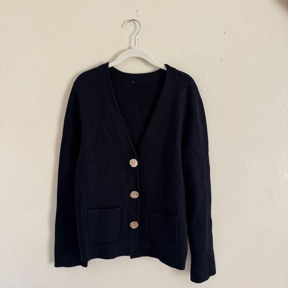 & Other Stories Gold Button Knit Jacket M - Picture 1 of 7